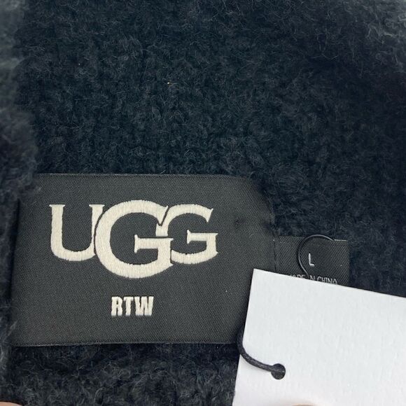 NWT UGG-Janae Cable Knit Black Sweater Size L - Picture 6 of 7